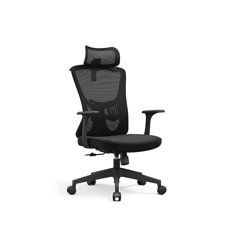 Versatile Minimalist Design High-Back Mesh Staff Chair - Soft Contoured Lumbar Support Office Chair For Home Office