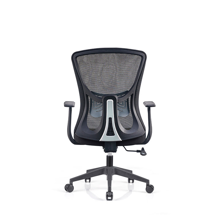 Modern Minimalist Mid-Back Mesh Office Staff Chair - Breathable Mesh Backrest Ergonomic Lumbar Support Desk Chair For Home Office