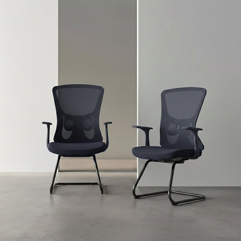 Vielseitiger, business-tauglicher Freischwinger-Bürostuhl mit Mesh-Design – minimalistischer Schreibtischstuhl mit hochfester, atmungsaktiver Netzrückenlehne für Homeoffice 