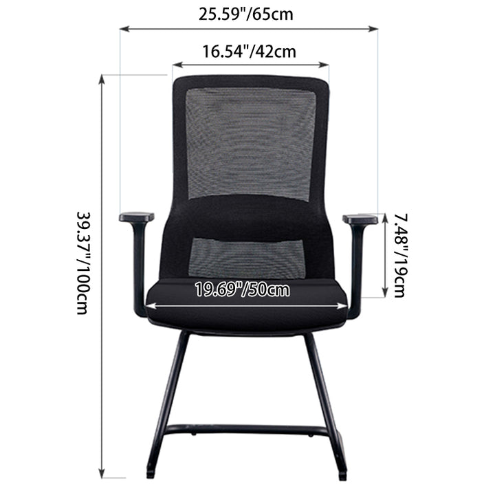 Modern Minimalist Breathable Mesh Office Chair With Lumbar Support - High Density Foam Seat Steel Desk Chair For Home Office