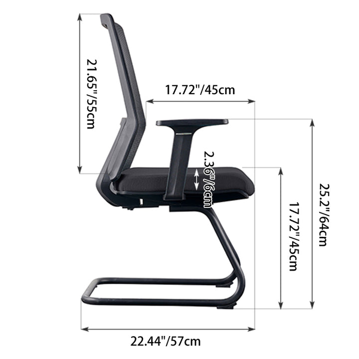 Modern Minimalist Breathable Mesh Office Chair With Lumbar Support - High Density Foam Seat Steel Desk Chair For Home Office