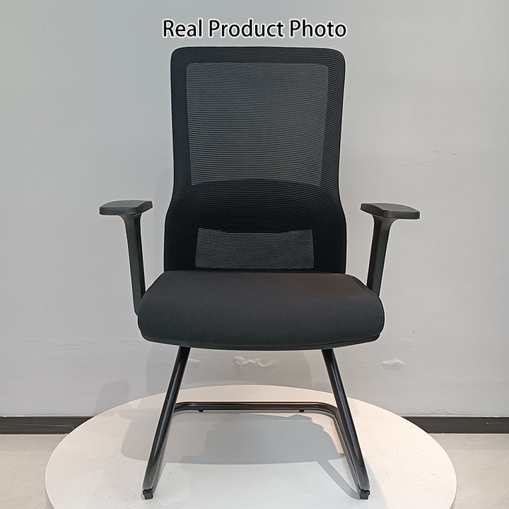 Modern Minimalist Breathable Mesh Office Chair With Lumbar Support - High Density Foam Seat Steel Desk Chair For Home Office