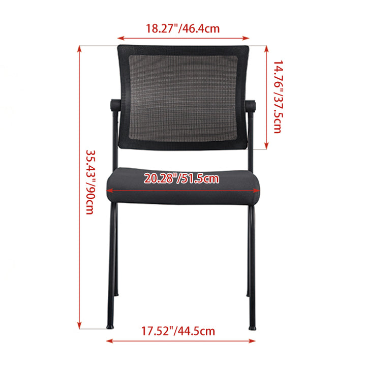 Modern Minimalist Heavy-Duty Meeting Room Chair With Breathable Backrest - Molded Foam Seat Desk Chair For Home Office