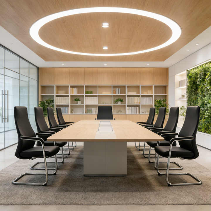 Modern Luxury Executive PU Leather Office Chair With Chrome Sled Base - Ergonomic Support Desk Chair For Home Office