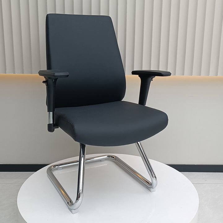 Modern Corporate Executive Desk Chair With 3D Multi-Directional Armrests &amp; PU Leather - High-End Office Reception Chair For Home Office