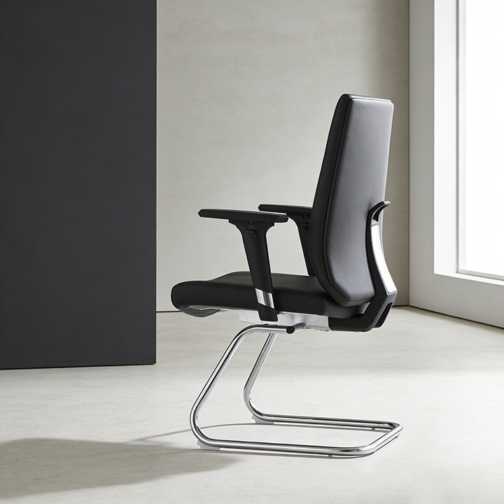 Modern Corporate Executive Desk Chair With 3D Multi-Directional Armrests &amp; PU Leather - High-End Office Reception Chair For Home Office