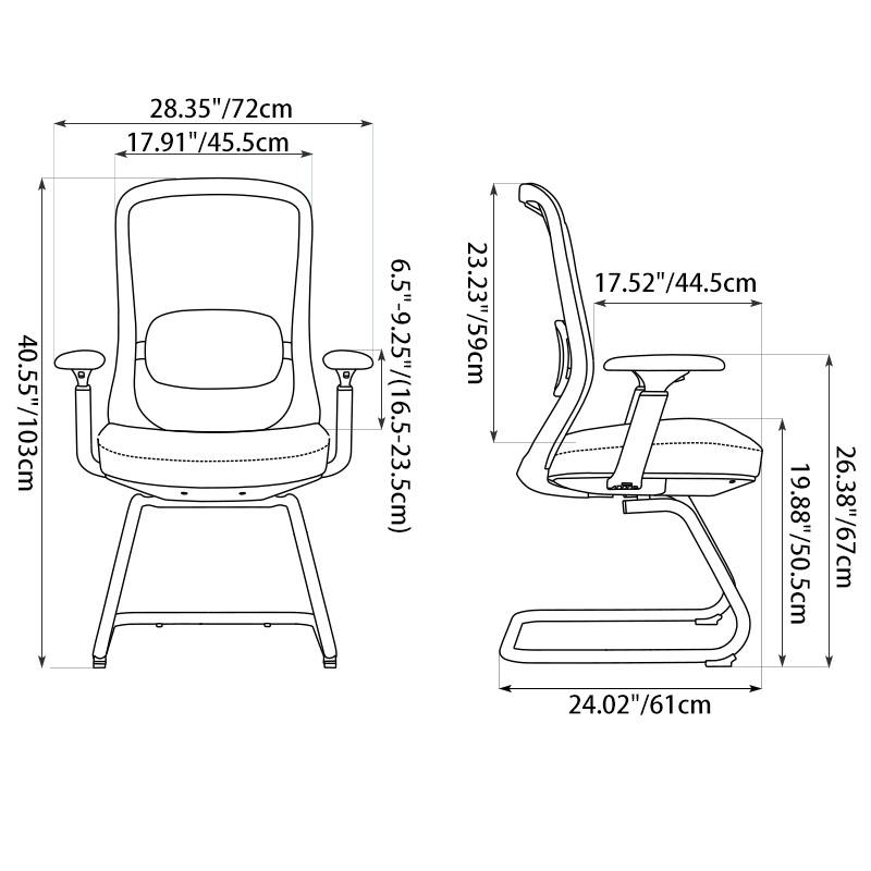 Silla de oficina ejecutiva moderna de malla transpirable - soporte ergonómico y estructura arqueada cromada para despacho en casa 