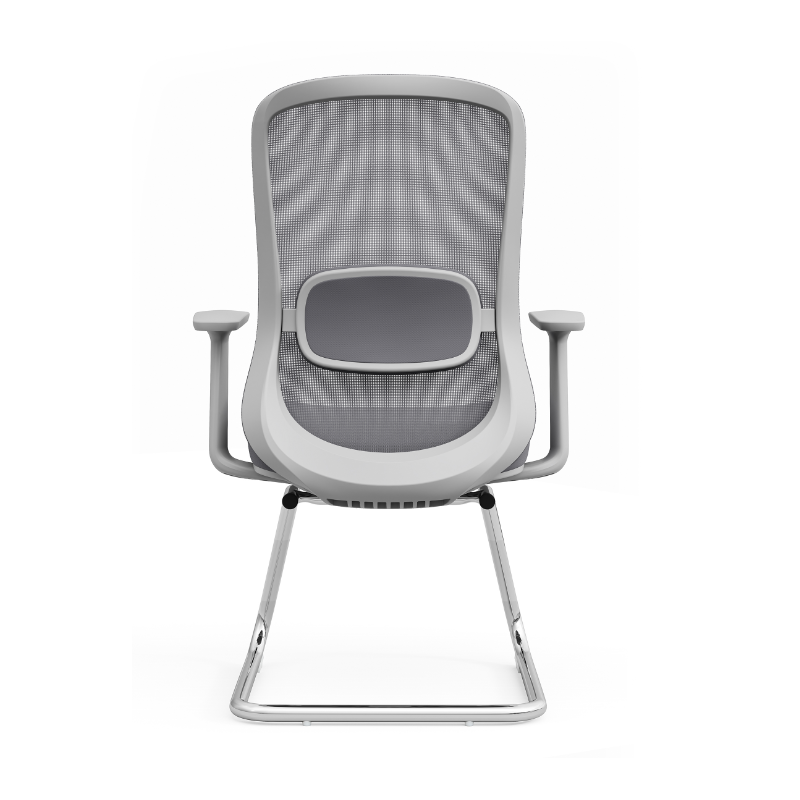 Silla de oficina ejecutiva moderna de malla transpirable - soporte ergonómico y estructura arqueada cromada para despacho en casa 