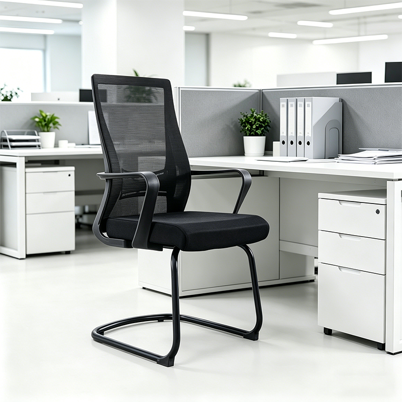 Modern Minimalist Executive Ergonomic Breathable Mesh Office Chair - Durable Matte Black Frame Desk Chair For Home Office