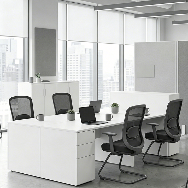 Modern Luxury Executive Desk Chair With Adjustable Lumbar Support - Breathable Mesh & Durable Black Frame Office Chair For Home Office