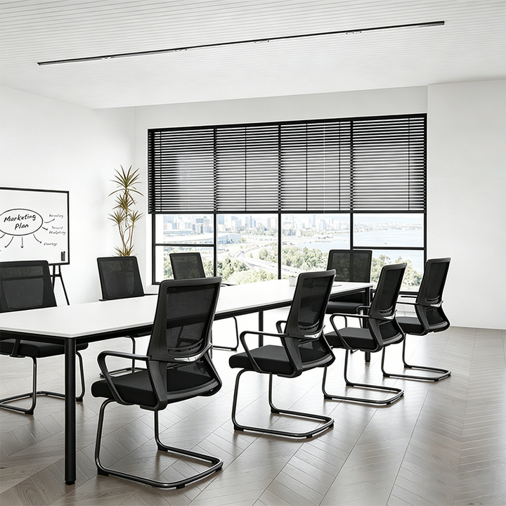 Modern Minimalist Executive Ergonomic Breathable Mesh Office Chair - Durable Matte Black Frame Desk Chair For Home Office