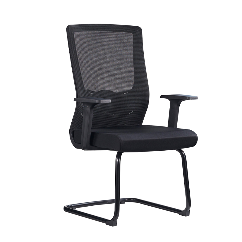 Modern Black Breathable Mesh Conference Desk Chair - Black Frame &amp; Breathable Seat Office Chair For Home Office