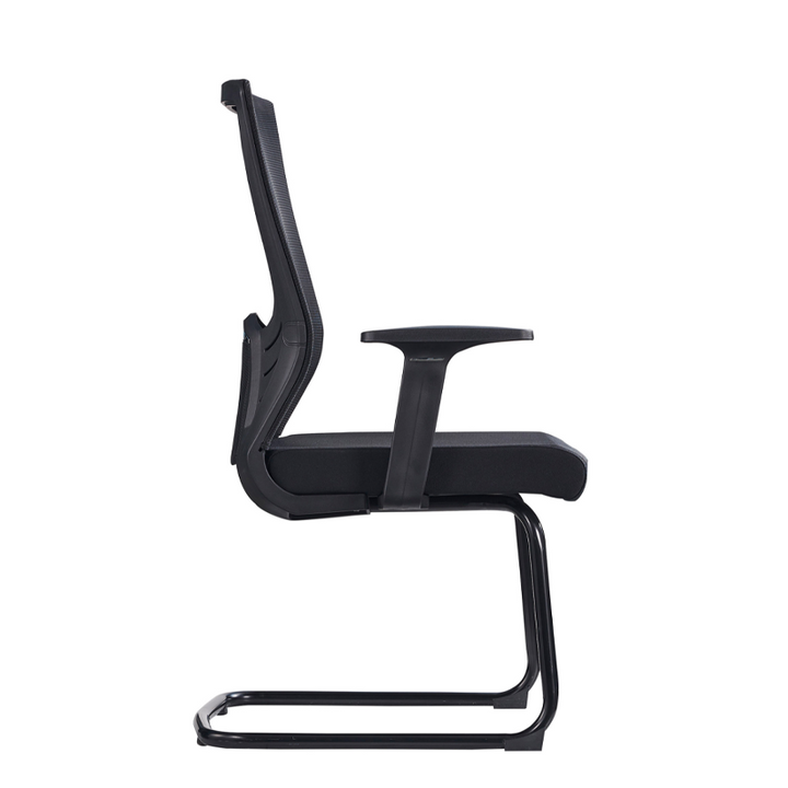Modern Black Breathable Mesh Conference Desk Chair - Black Frame &amp; Breathable Seat Office Chair For Home Office