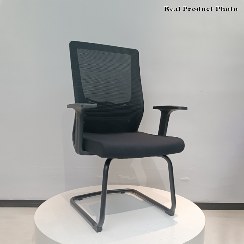 Modern Black Breathable Mesh Conference Desk Chair - Black Frame &amp; Breathable Seat Office Chair For Home Office