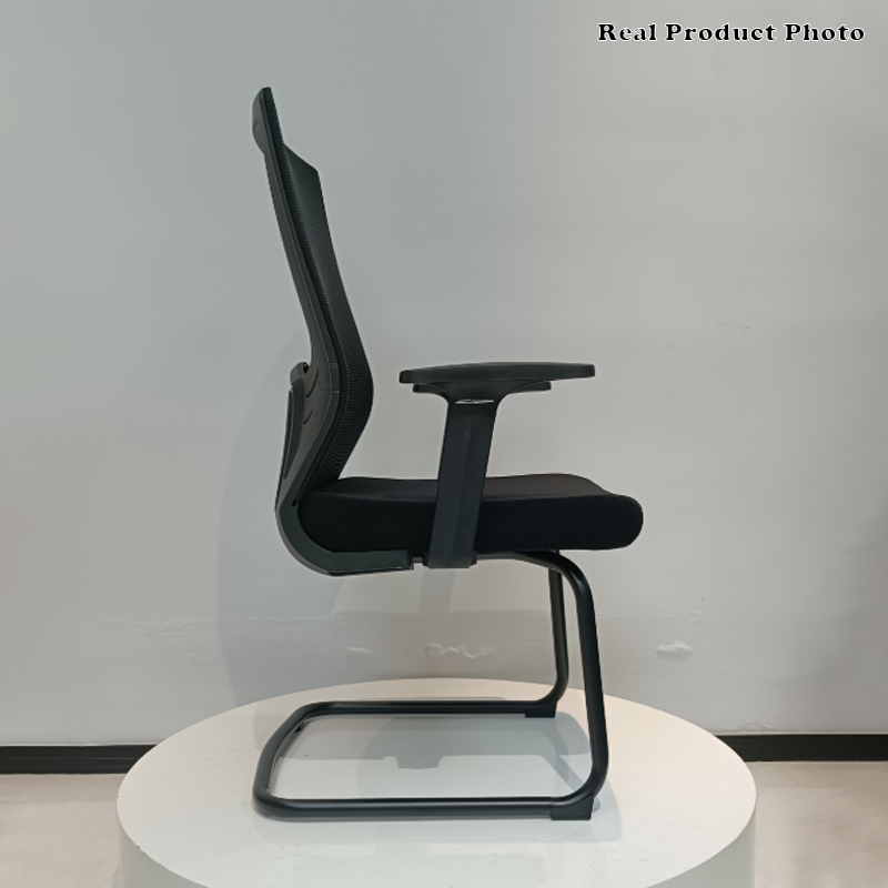 Modern Black Breathable Mesh Conference Desk Chair - Black Frame &amp; Breathable Seat Office Chair For Home Office