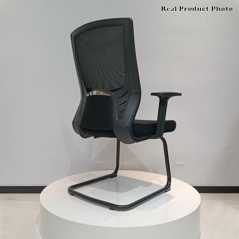 Modern Black Breathable Mesh Conference Desk Chair - Black Frame &amp; Breathable Seat Office Chair For Home Office