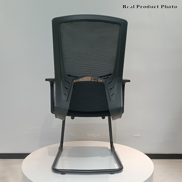 Modern Black Breathable Mesh Conference Desk Chair - Black Frame &amp; Breathable Seat Office Chair For Home Office