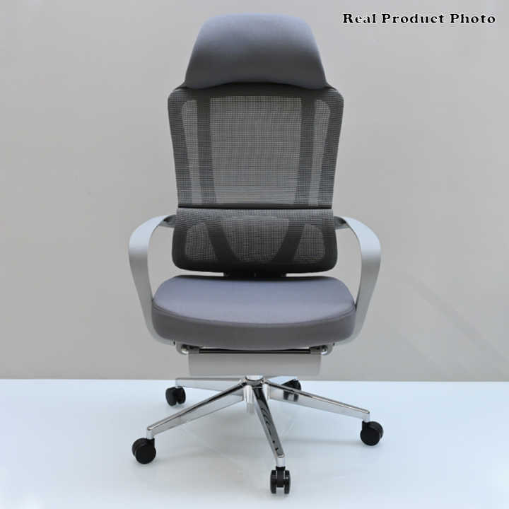 Modern Ergonomic Reclining Office Chair With Footrest - Luxury High Back 150° Recline Function Desk Chair For Home Office