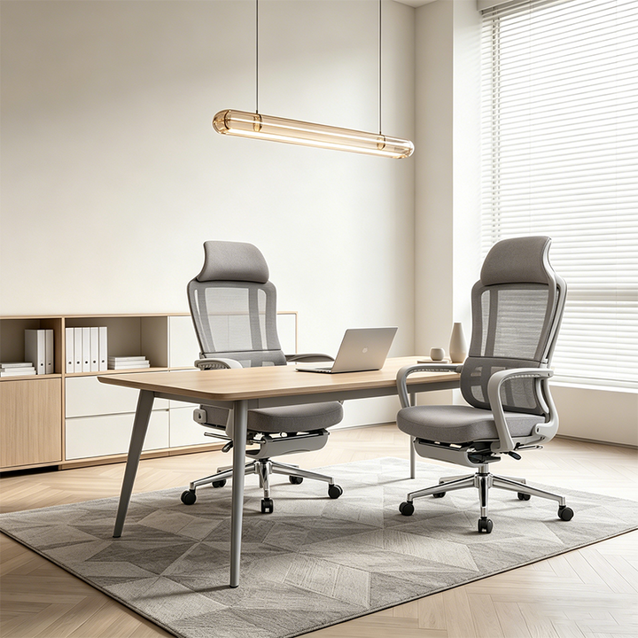 Modern Ergonomic Reclining Office Chair With Footrest - Luxury High Back 150° Recline Function Desk Chair For Home Office