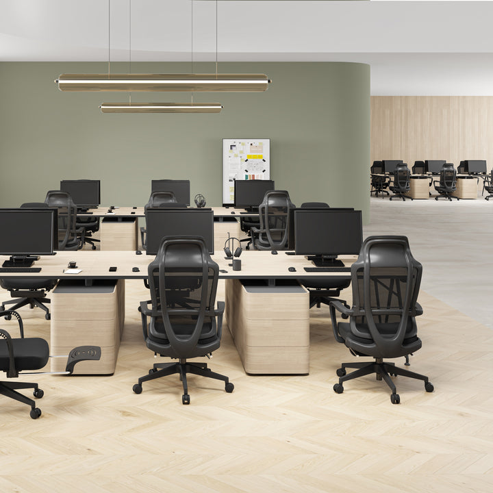 Modern Executive Ergonomic Office Chair With Footrest - High Back Mesh Desk Chair With 150° Recline For Home Office