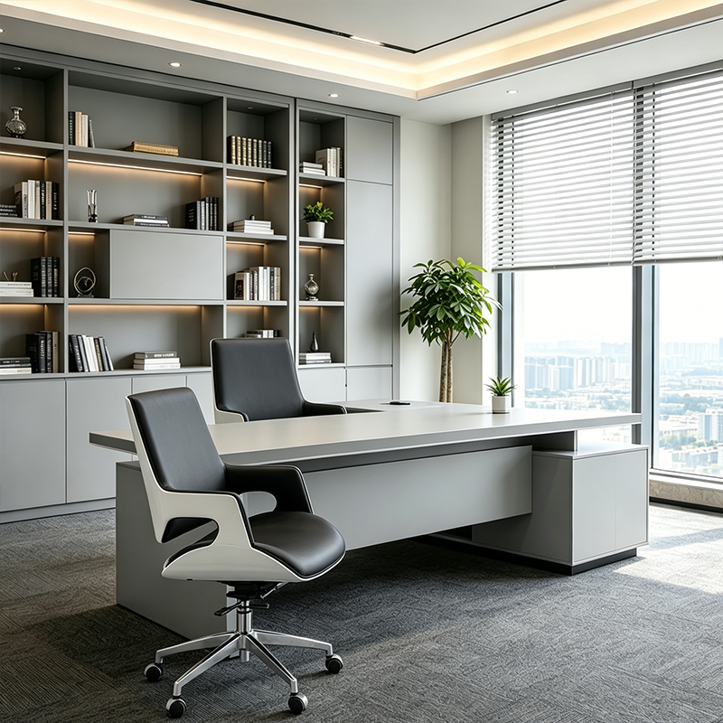 Modern Mid Back Office Chair With Aluminum Base - Swivel Desk Chair With Ergonomic Cushion &amp; SGS Gas Lift For Home Office