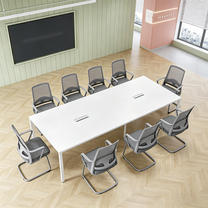 Moderner ergonomischer grauer Büro-Besucherstuhl aus Mesh - langlebiges Freischwingergestell aus Stahl, atmungsaktiver Sitz-Schreibtischstuhl fürs Homeoffice 