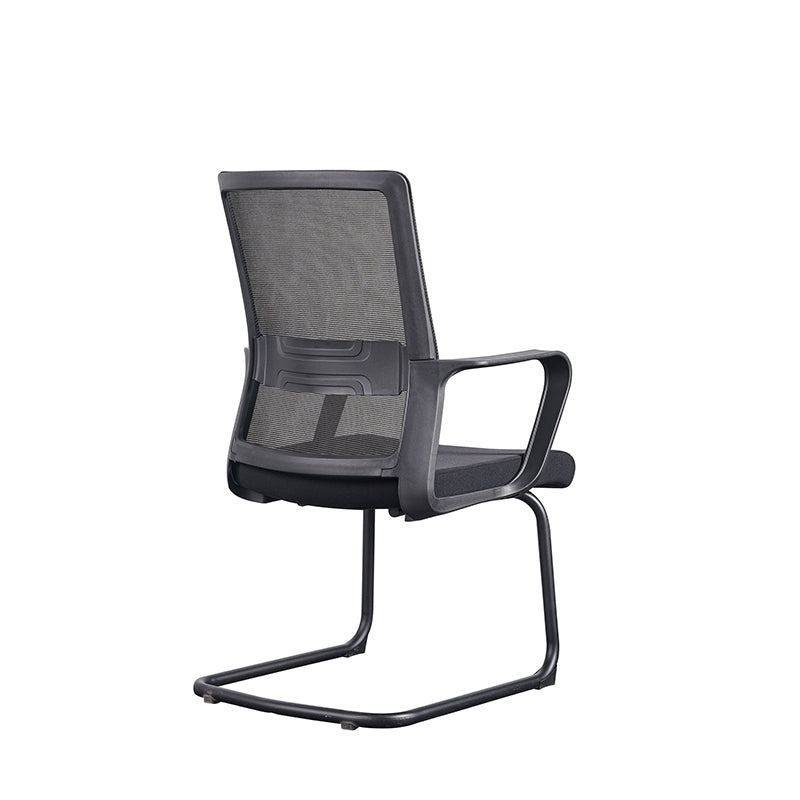 Moderner atmungsaktiver Executive-Bürostuhl mit ergonomischer Netzrücken-Unterstützung – robuster Schreibtischstuhl mit freischwingendem Stahlgestell für das Homeoffice 
