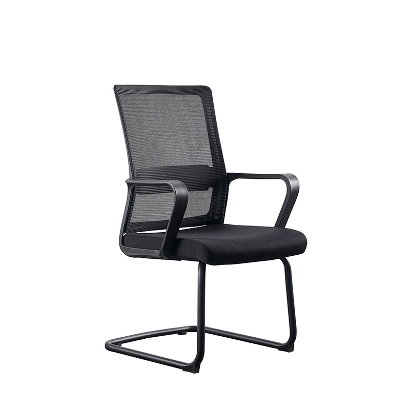 Moderner atmungsaktiver Executive-Bürostuhl mit ergonomischer Netzrücken-Unterstützung – robuster Schreibtischstuhl mit freischwingendem Stahlgestell für das Homeoffice 