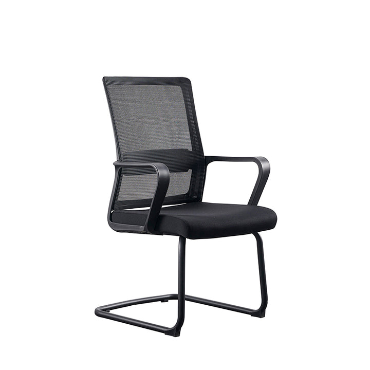 Moderner atmungsaktiver Executive-Bürostuhl mit ergonomischer Netzrücken-Unterstützung – robuster Schreibtischstuhl mit freischwingendem Stahlgestell für das Homeoffice 