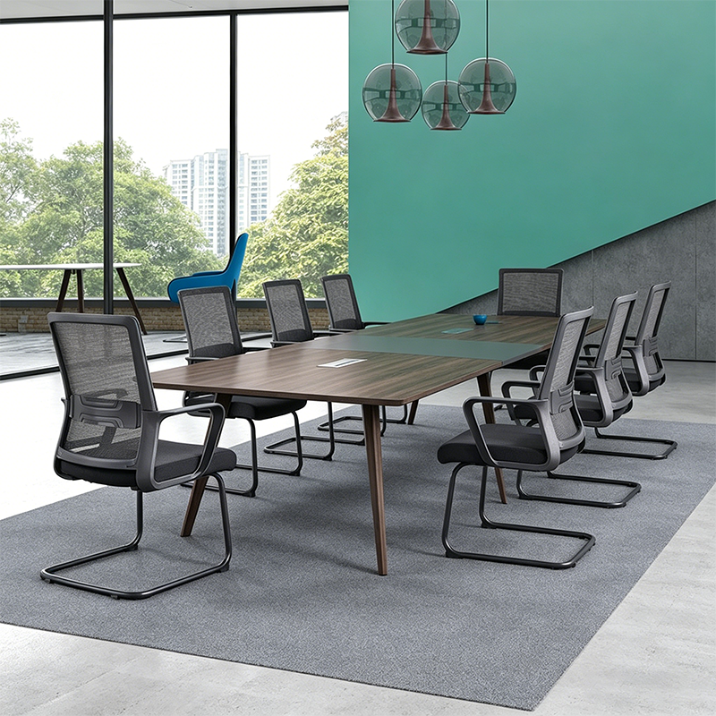 Moderner atmungsaktiver Executive-Bürostuhl mit ergonomischer Netzrücken-Unterstützung – robuster Schreibtischstuhl mit freischwingendem Stahlgestell für das Homeoffice 