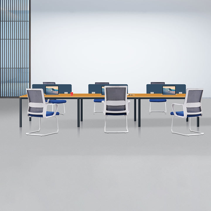 Modern Minimalist Blue Commercial Mesh Office Chair - Breathable Lumbar Support Desk Chair For Home Office