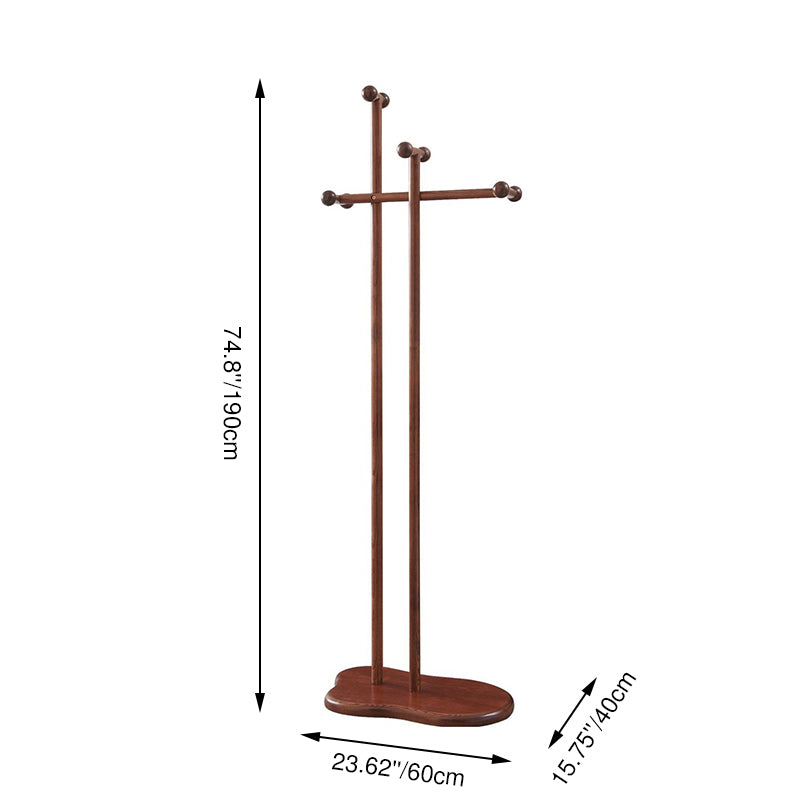 Contemporary Creative Ash Wood Coat Rack Freestanding Clothes Stand - Space-Saving Design Hall Tree For Living Room