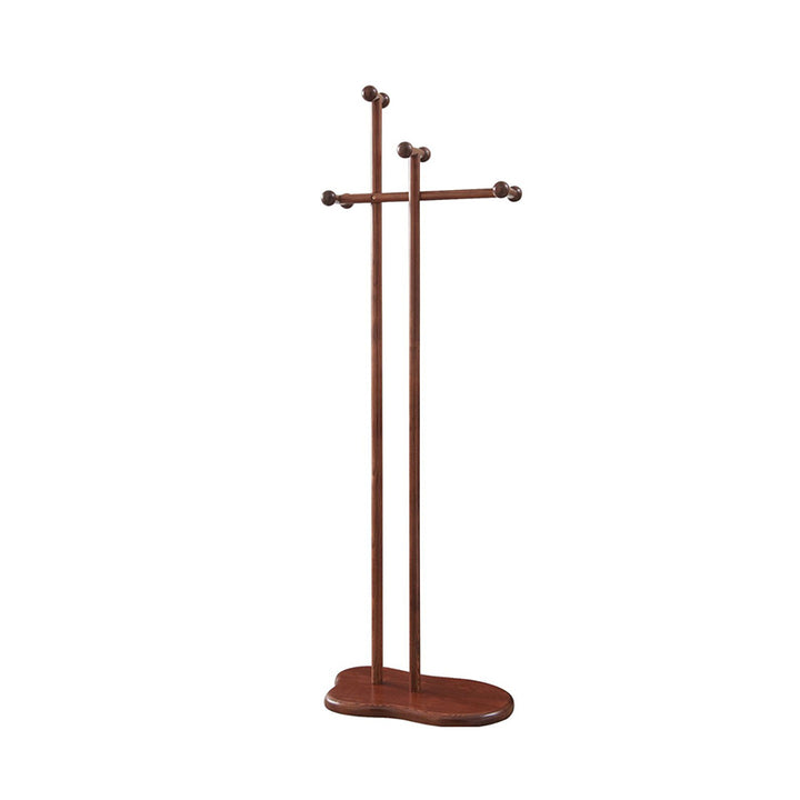 Contemporary Creative Ash Wood Coat Rack Freestanding Clothes Stand - Space-Saving Design Hall Tree For Living Room