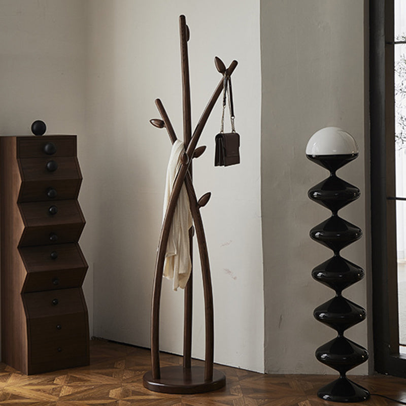 Contemporary Creative Ash Wood Coat Rack - Sculptural Branch Hooks Hall Tree For Living Room