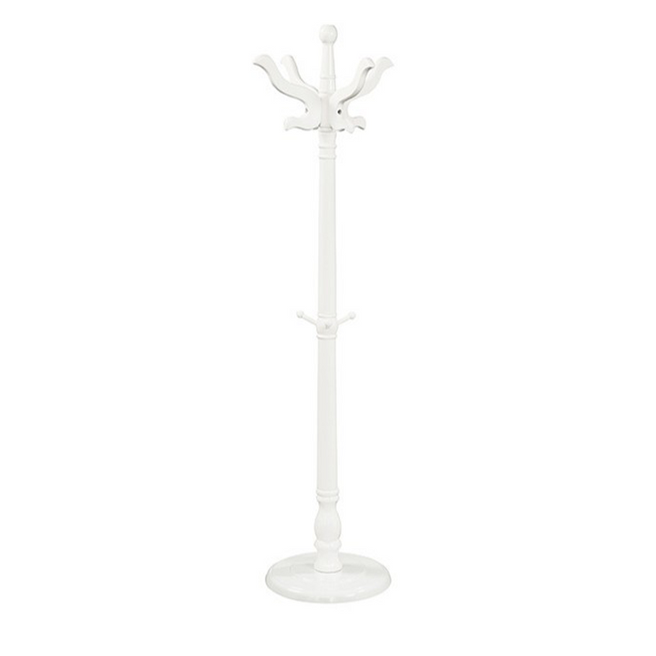 Traditional Vintage Carved Freestanding Coat Rack With Curved Hooks - Birch Wood MDF Hall Tree For Entryway &amp; Bedroom