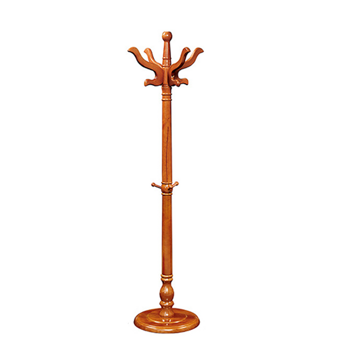 Traditional Vintage Carved Freestanding Coat Rack With Curved Hooks - Birch Wood MDF Hall Tree For Entryway &amp; Bedroom