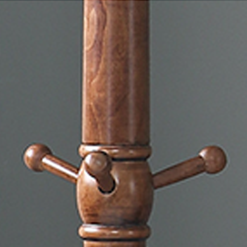 Traditional Vintage Carved Freestanding Coat Rack With Curved Hooks - Birch Wood MDF Hall Tree For Entryway &amp; Bedroom