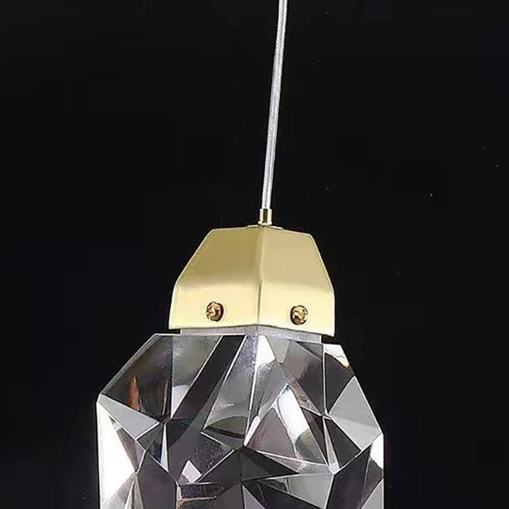 Moderne Steinform 1-Licht Kristall LED Pendelleuchte 