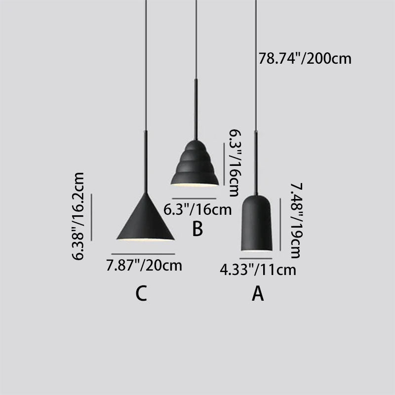 Modern Minimalist Macaron Geometric Metal 1-Light Pendant Light
