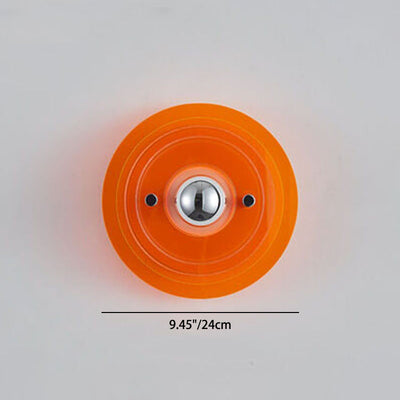 Modern Stained Round Light Shadow Acrylic 1-Light Wall Sconce Lamp