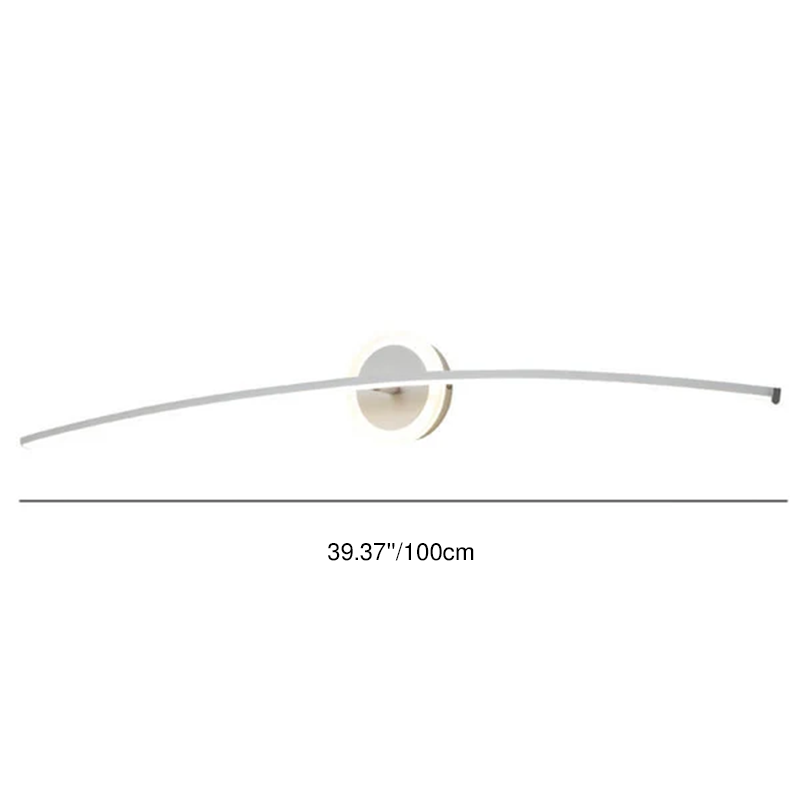 Moderne minimalistische geschwungene Linie LED Spiegel Frontlicht Wandleuchte 