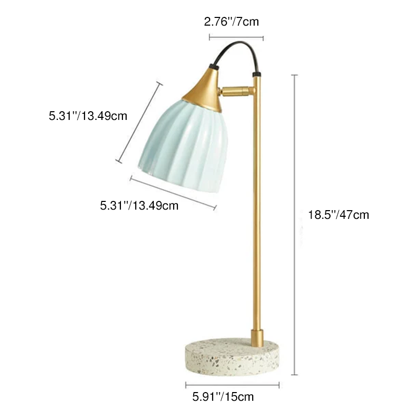 Contemporary Nordic Ceramic Bell Shade 1-Light Table Lamp