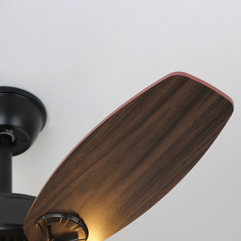 Lámpara de ventilador de techo con varillas descendentes y pantalla de campana europea tradicional para sala de estar 