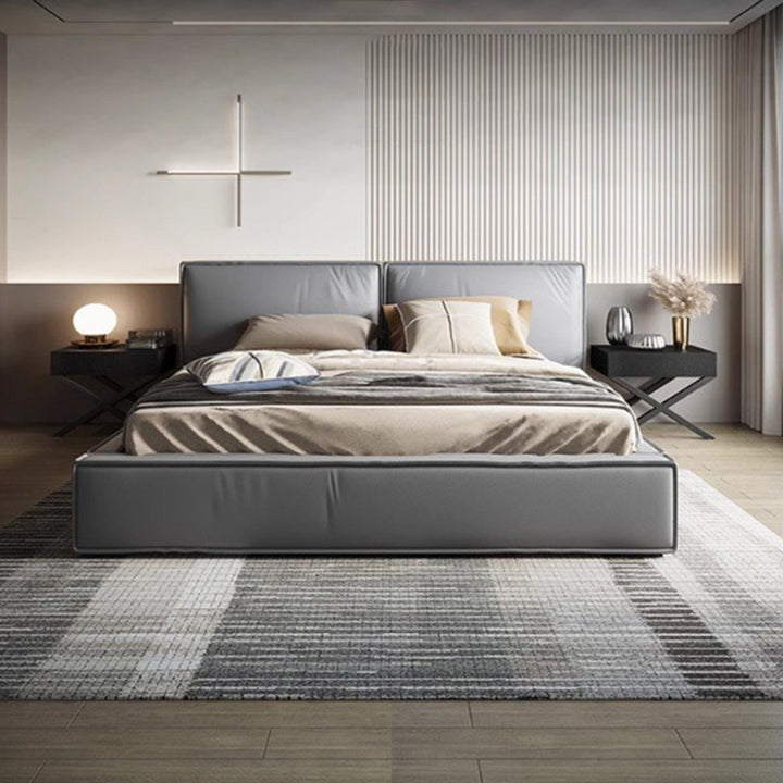 Contemporary Industrial Style Nightstand - Formaldehyde-Free MDF Smooth-Glide Large 1-Drawer Bedside Table For Bedroom