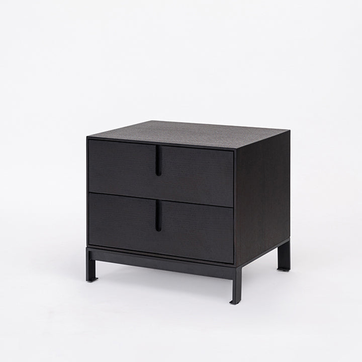 Table de chevet moderne shabby chic - MDF écologique et surface facile à nettoyer, table de nuit à 2 tiroirs pour chambre 