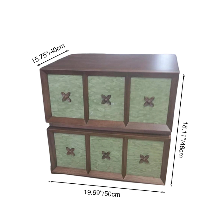 Classic Vintage Double-Tier Cabinet - Timeless Elegance & Ample Storage Space Storage Cabinet 2-Drawer For Living Room & Bedroom