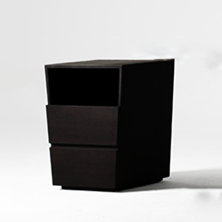 Compact Office Bedside Cabinet - Space-Saving Solid Wood &amp; Organized Storage Cabinet 2-Drawer For Home Office