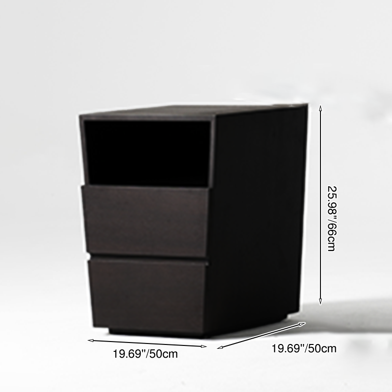 Compact Office Bedside Cabinet - Space-Saving Solid Wood &amp; Organized Storage Cabinet 2-Drawer For Home Office