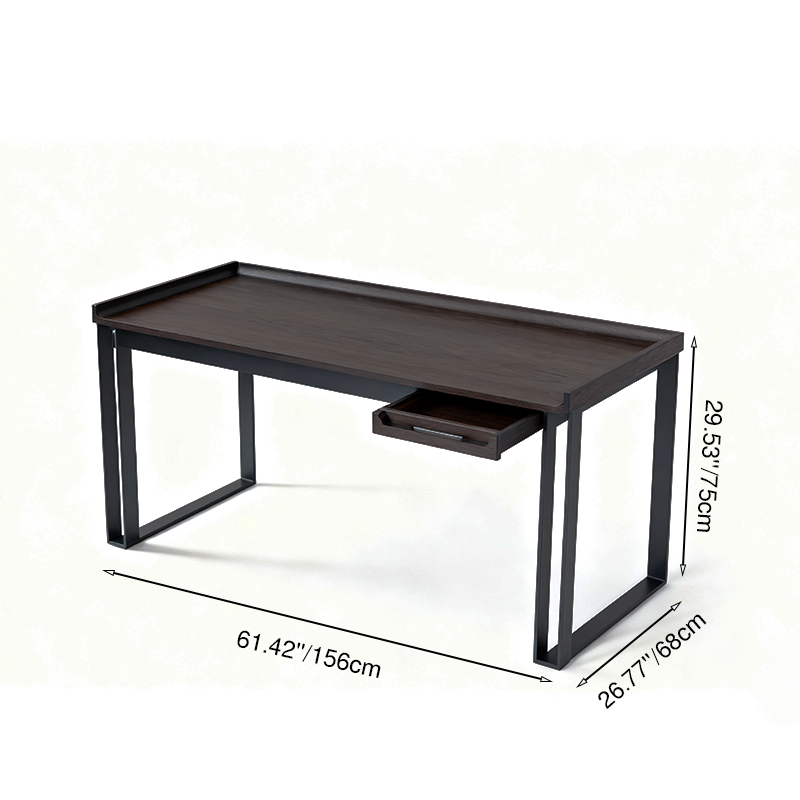 Contemporary Industrial Desk - Durable &amp; Space-Saving Design Table Ideal For Home Office