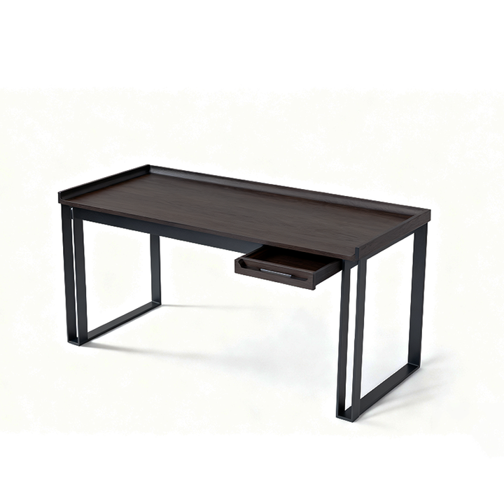 Contemporary Industrial Desk - Durable &amp; Space-Saving Design Table Ideal For Home Office